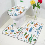 tapis toilette multicolore motifs animaux modernes adhésifs salle bain couvre siège deux sols