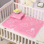 drap berceau imperméable coton reutilisable rayures ours lapins animaux coeurs clips