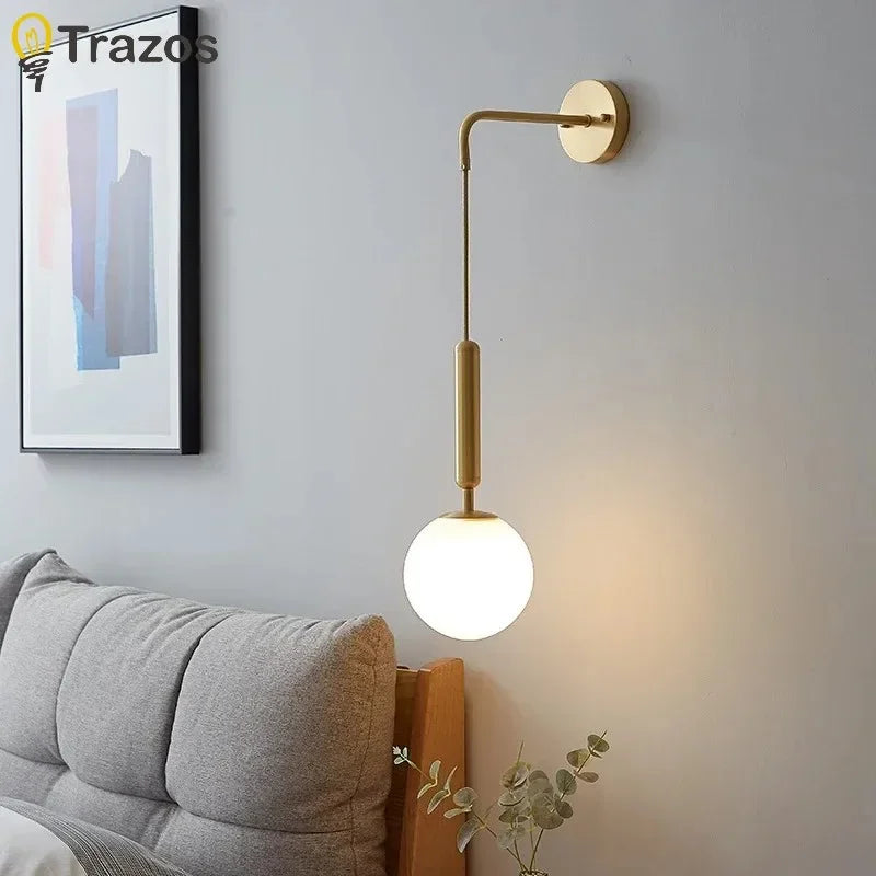 lampe suspension moderne or blanc noir sphérique brillante éclairage chambre salon étude entrée