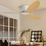 ventilateur led moderne vitesses télécommande noir blanc boisclair