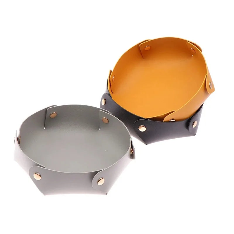 coasters cuir pliables multi usages modernes rose pâle rouge noir vert gris orange dorés