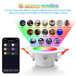 lumière led intelligente spot encastrable blanc multicolore controle bluetooth app moderne minimaliste