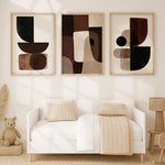 tableaux decoratifs abstraits moderne toile geometrie aquarelle beige noir minimaliste chambre salon