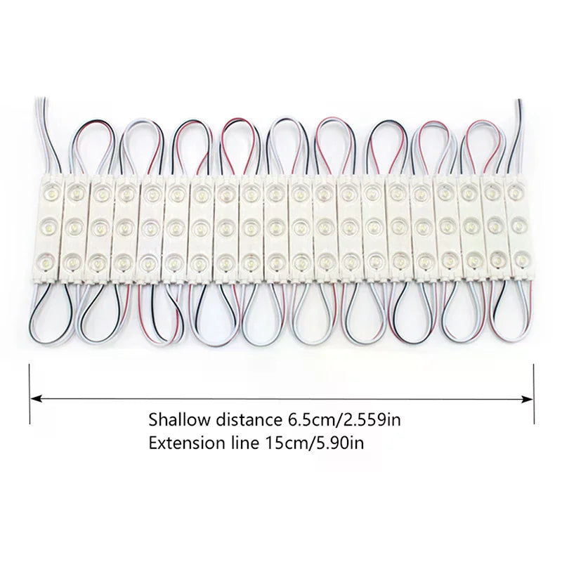 modules led blanc modernes étanches ip67 12v carrés lisses opaques 20 pièces