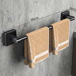 porte serviettes mural noir mat alliage aluminium serviettes incluse moderne salle bain rangement étagère