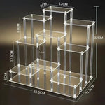 présentoir multi niveaux transparent moderne cupcakes donuts parfums bijoux stockage minimaliste