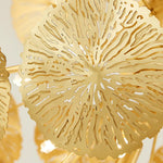 Applique murale dorée feuilles stylisées éclairage contemporain ampoules LED cuisine chambre coucher entrée