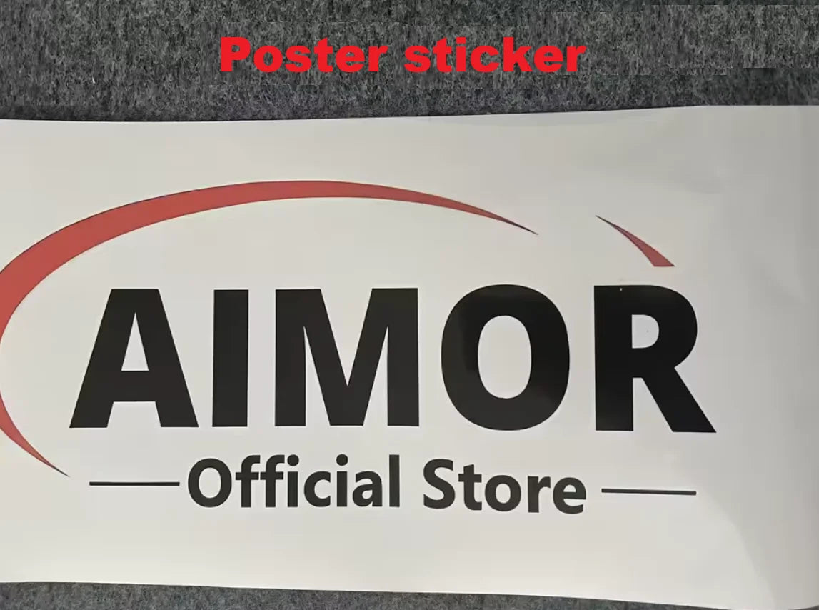 sticker publicitaire moderne adhésif rouge blanc gris logo film transparent extérieur vitrine magasin