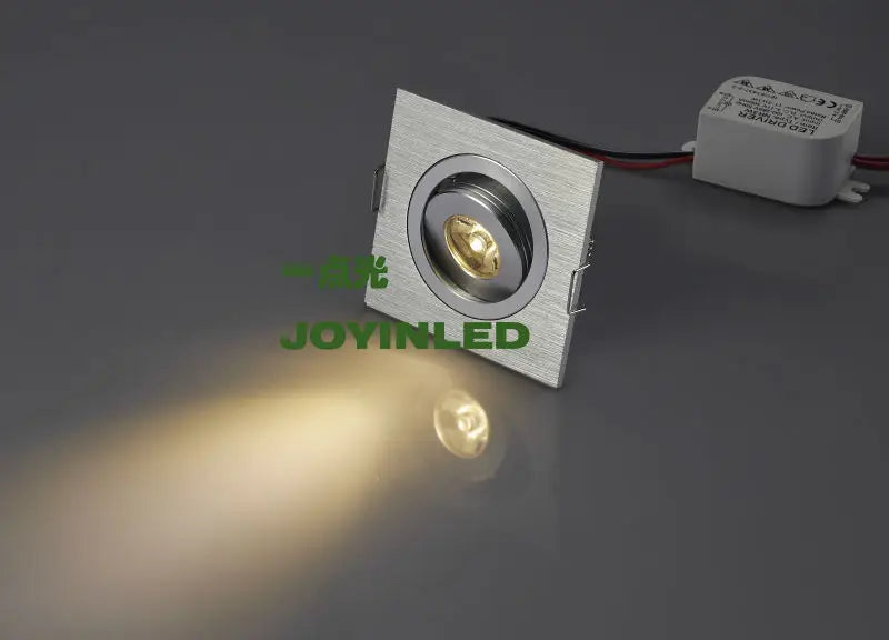 spots led 3w modernes 60x60mm noir blanc finition brossée interrupteur bouton transformateur