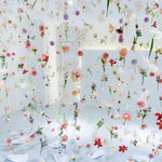 décoration murale florale suspendue diverses couleurs bohème artistique intérieur événementiel