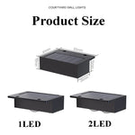 applique murale solaire moderne led noire ip65 extérieure jardin clôture
