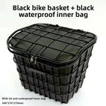 panier vélo noir grille métallique moderne vis fixations sac étanche
