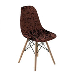 housse chaise velours brillante moderne bleu blanc protection polyester elasthanne