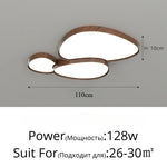 plafonnier moderne minimaliste plusieurs sources lumineuses éclairage blanc bois grainé
