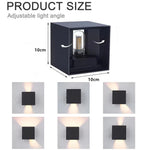 applique murale led 9w g9 noir blanc contemporaine verre borosilicate ip65