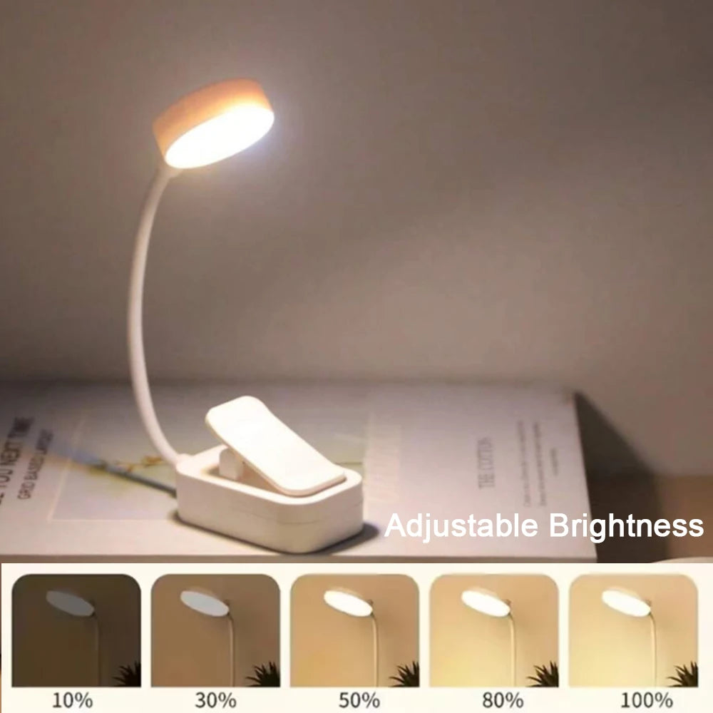 lampe lecture led portable clipser piles réglable continu blanc moderne veilleuse