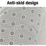 tapis prière polyester antidérapant motif géométrique gris vert noir moderne élégant franges doréesversible main