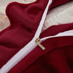 Drap jupe de lit bordeaux pour lit double
