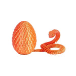 décoration intérieure serpent multicolore réaliste œuf inclusion 30 cm 8.5 cm