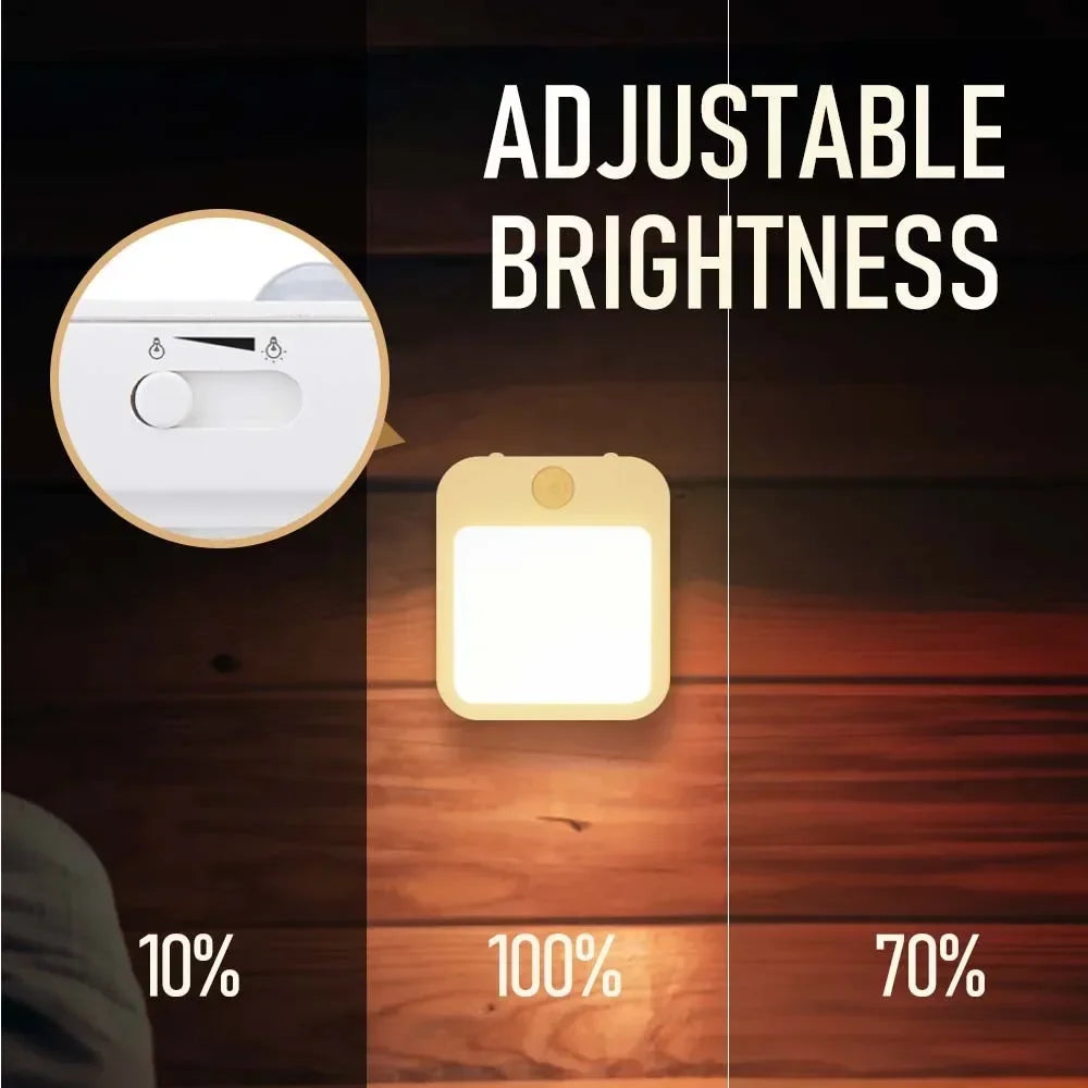 veilleuse led capteur mouvement ajustement luminosité sans fil moderne minimaliste chambre enfant sécurité