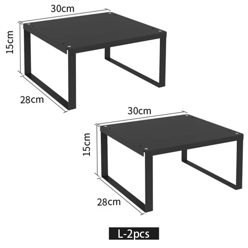 étagère cuisine métal moderne noir structure simple réutilisable multipurpose