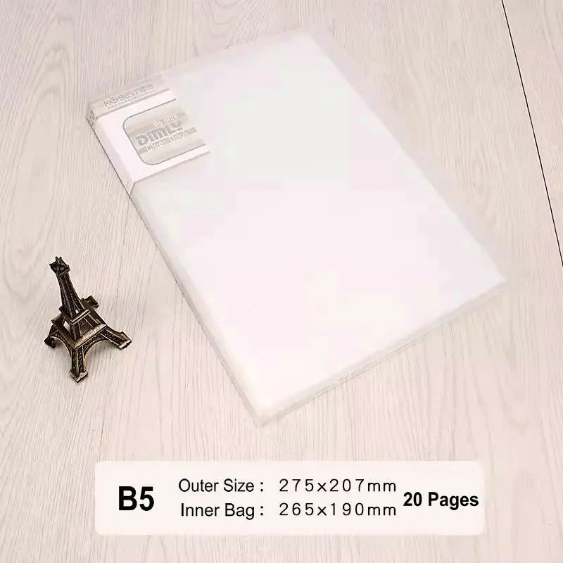 classeur transparent pvc a5 b5 organiseur documents scolaire scolaire moderne violet