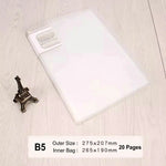 classeur transparent pvc a5 b5 organiseur documents scolaire scolaire moderne violet