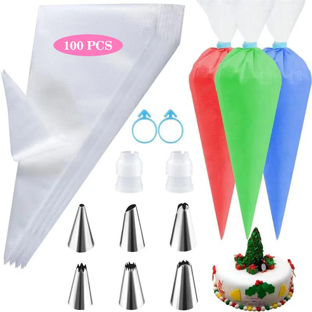 kit pâtisserie sacs pâte douilles métalliques tampons outils pâte silicone couleurs violet rose bleu