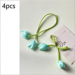 accessoires fenetre tulipes relief rose clair vert clair decoratif floral ruban réglable chambre maison