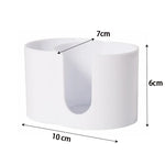 organisateur rangement double compartiment cotons tiges disques démaquillants moderne transparent noir blanc