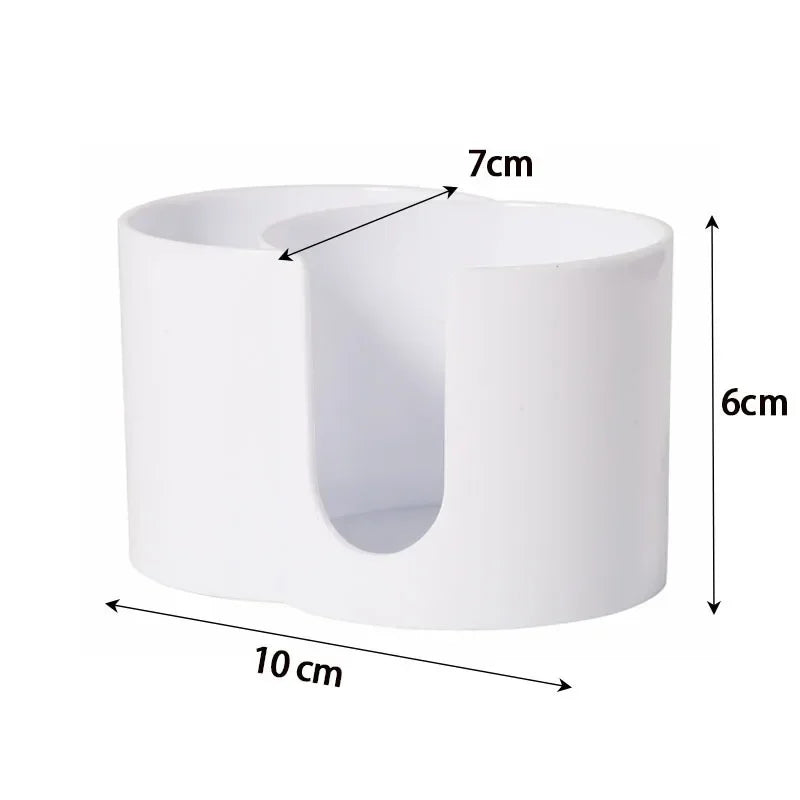 organisateur rangement double compartiment cotons tiges disques démaquillants moderne transparent noir blanc