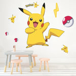 autocollants muraux pikachu anime chambre enfant décoration jardin stickers pvc bricolage opaque cartoon pokémon