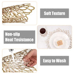 placemats or argent floral ajouré moderne élégants cuisine décoration table événements