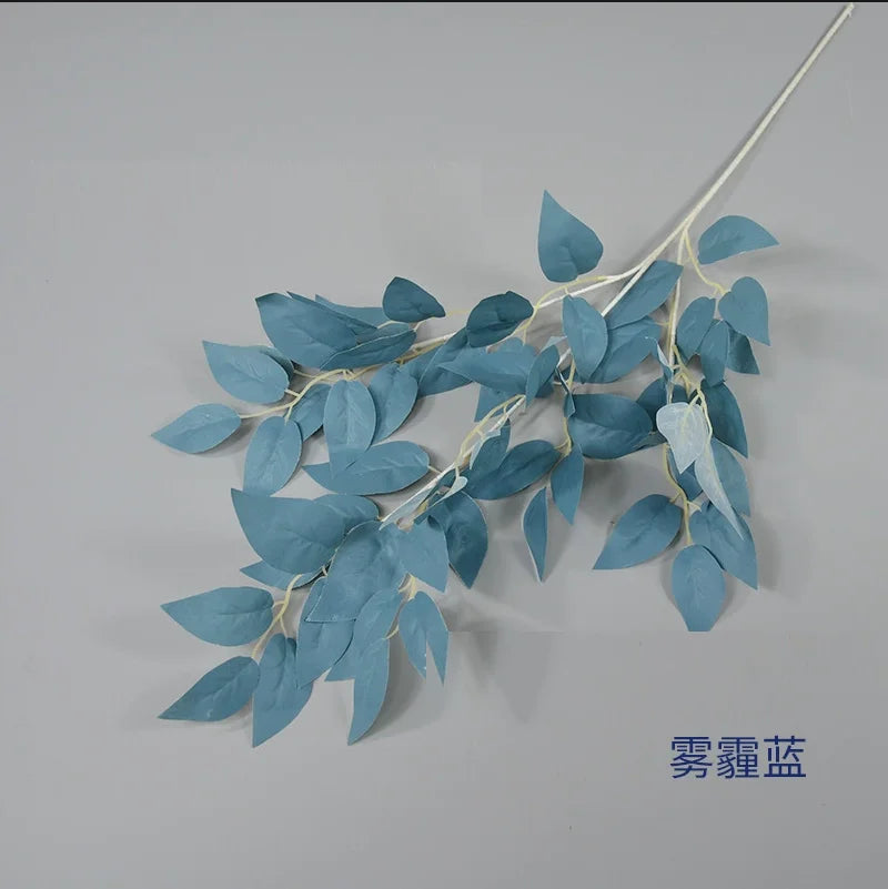 décoration mariage branches artificielles blanc rose feuilles simples extérieures moderne minimaliste ruban rouge