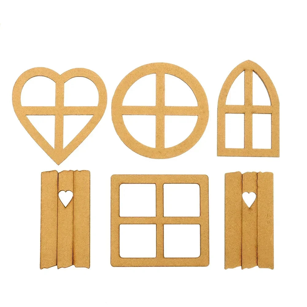 porte fée miniature bois décoration jardin extérieur petit objet fantaisie décoratif
