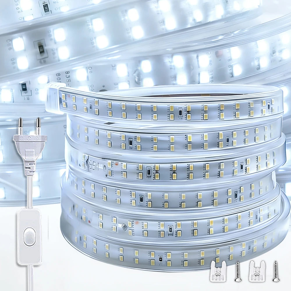 ruban led flexible 120 led blanc moderne 3000k 6000k étanche clips