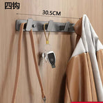 porte sacs mural gris moderne crochets fixations objets accrochés serviettes sacs