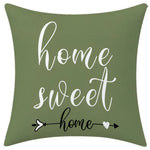 lot housses coussin vert clair motifs géométriques modernes salon maison