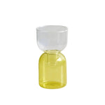 bougeoir vase transparent moderne vert marron bleu violet jaune rose