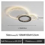 plafonnier led transparent moderne cristaux sans ombre interrupteur poussoir tension 90 260v flux lumineux