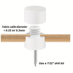 supports câble moderne blanc doré rond lisse facile ventilation lustre