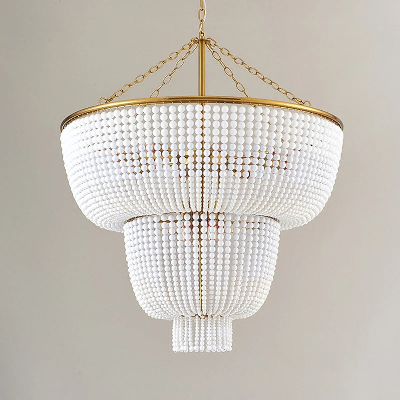 lustre led blanc doré classique suspension chaînes éclairage intérieur classique
