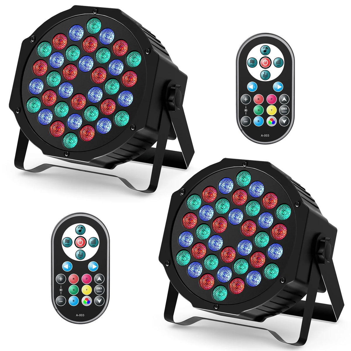 projecteur led rgb dmx controle telecommande effet scene disco professionnel