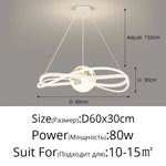 suspension lumineuse moderne minimaliste noir blanc anneau lune opale salle étude chambre