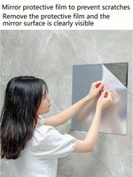 miroirs transparents adhésifs moderne salle bain set stickers auto collants chambre pieces