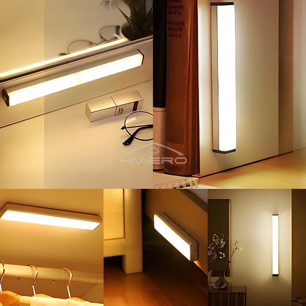 veilleuse led rechargeable capteur mouvement adhésif blanc moderne chambre cuisine allée