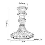 bougeoir verre classique transparent gravé décoration maison bougie aromathérapie ornement table