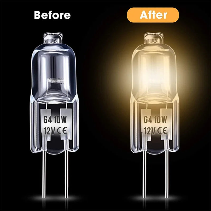 ampoules halogènes transparentes opalescentes base g4 coniques dimmables 2800k 10w 20w 10pcs 50pcs 100pcs