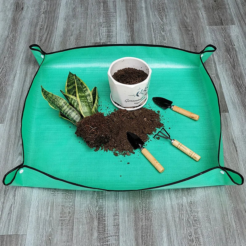 tapis jardinage vert moderne tissé outils plante pot 100cm 100cm