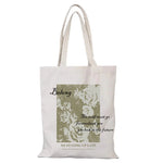 sac provisions toile fleurs décontracté épaule graphique moderne tote bag poignées largeur hauteur dimensions